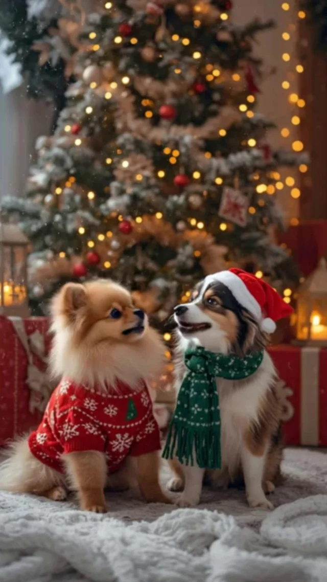 The Pomeranian says she “sparkles more than the tree”… and the Aussie responds that she “sheds more than the wreath.” 🎄😂
Embrace the holiday chaos with Hot Doggity Dish by Petland style.

If your pets turn Christmas into a comedy special every year, this one’s for you.

#HotDoggityDish #Petland #HolidayPets #ChristmasDogs #DogHumor #Pomeranian #AustralianShepherd #FunnyPetVideos #DogTok #FestivePets