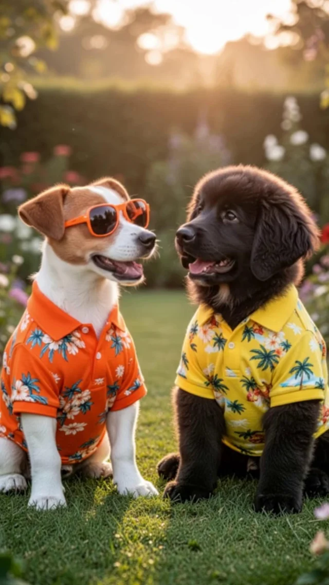 Somewhere out there, a Jack Russell has decided that April is the perfect time for a personality rebrand.

“April Fools! I’m calm now.”
A bold statement. A daring claim. A complete work of fiction.

Luckily, standing nearby is a Newfoundland who has clearly lived long enough to understand the laws of reality.
“That’s not how months work.”

And just like that, the experiment ends.

This Hot Doggity Dish by Petland captures the exact moment optimism collides with basic logic. One terrier attempts the impossible: convincing the world that their zoom-powered lifestyle has suddenly been replaced by serenity. The Newfoundland, however, is not buying it for a single second.

Watch it. Share it. And if you’ve ever met a Jack Russell, please confirm that calmness remains… extremely theoretical.

#HotDoggityDish #Petland #JackRussellTerrier #NewfoundlandDog #DogComedy #FunnyDogs #DogTok #DogHumor #PetReels #DogLife #DogMoments