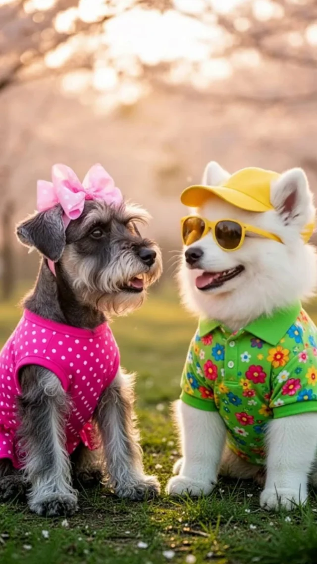 Breaking news from the canine fashion world: A Samoyed has announced a spring glow-up.

Confidence level: extremely high.
Fluff level: catastrophic.

Standing nearby is a Standard Schnauzer who has already witnessed the situation unfolding across every surface in the house.
“That’s fur. It’s everywhere.”

The glow-up has officially been fact-checked.

This week’s Hot Doggity Dish by Petland captures the exact moment self-confidence collides with shedding season. One dog believes they are entering their most glamorous era. The other dog understands that the vacuum cleaner is about to experience unprecedented levels of activity.

Mere seconds.
Two dogs.
One very fluffy misunderstanding.

#HotDoggityDish #Petland #DogComedy #Samoyed #Schnauzer #FunnyDogs #DogTok #PetHumor #PetReels #DogLife